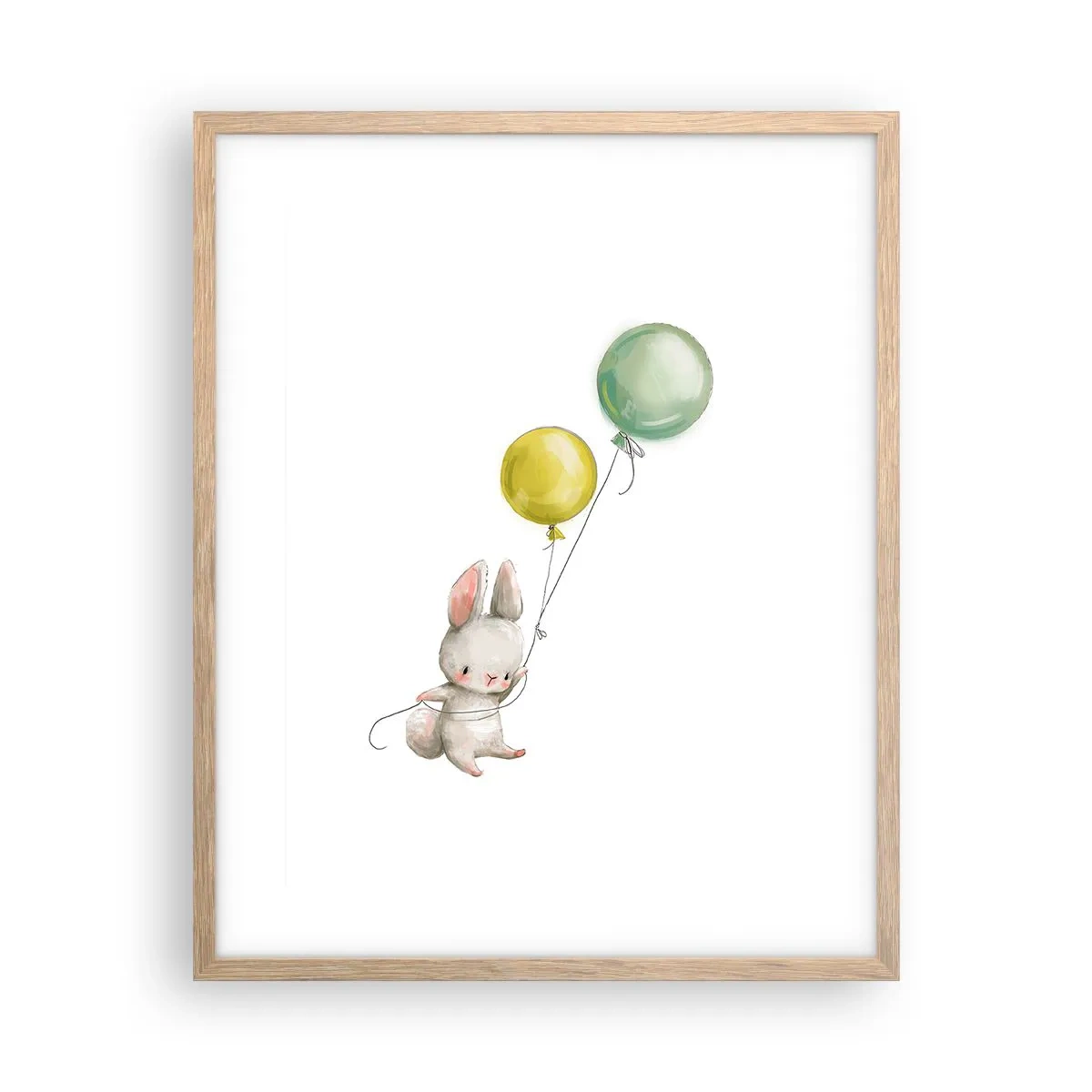 Poster in cornice rovere chiaro - Volo anch'io! - 40x50 cm