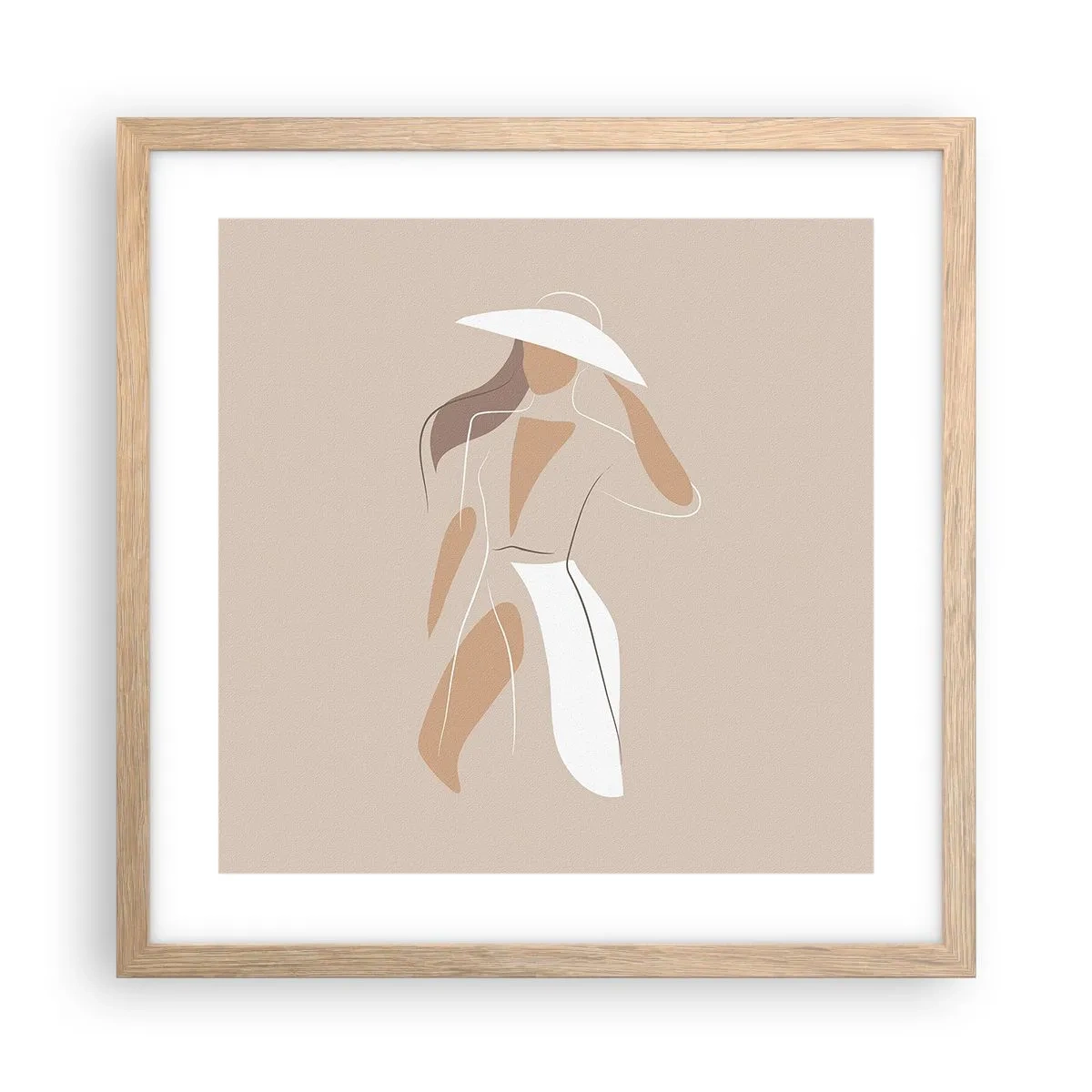 Poster in cornice rovere chiaro - La moda è un gioco - 40x40 cm