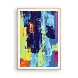 Poster in cornice rovere chiaro - La vita è bella! - 70x100 cm