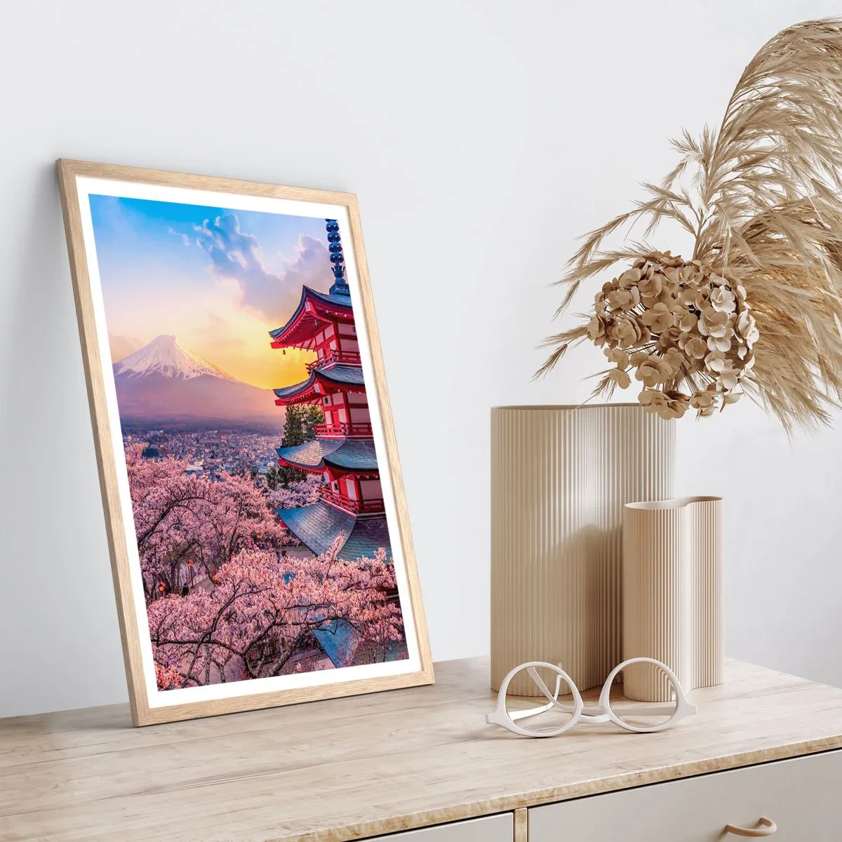 Poster in cornice rovere chiaro - L'essenza dell'anima giapponese - 40x50 cm