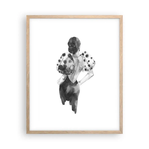 Poster in cornice rovere chiaro - è passata accanto - 40x50 cm