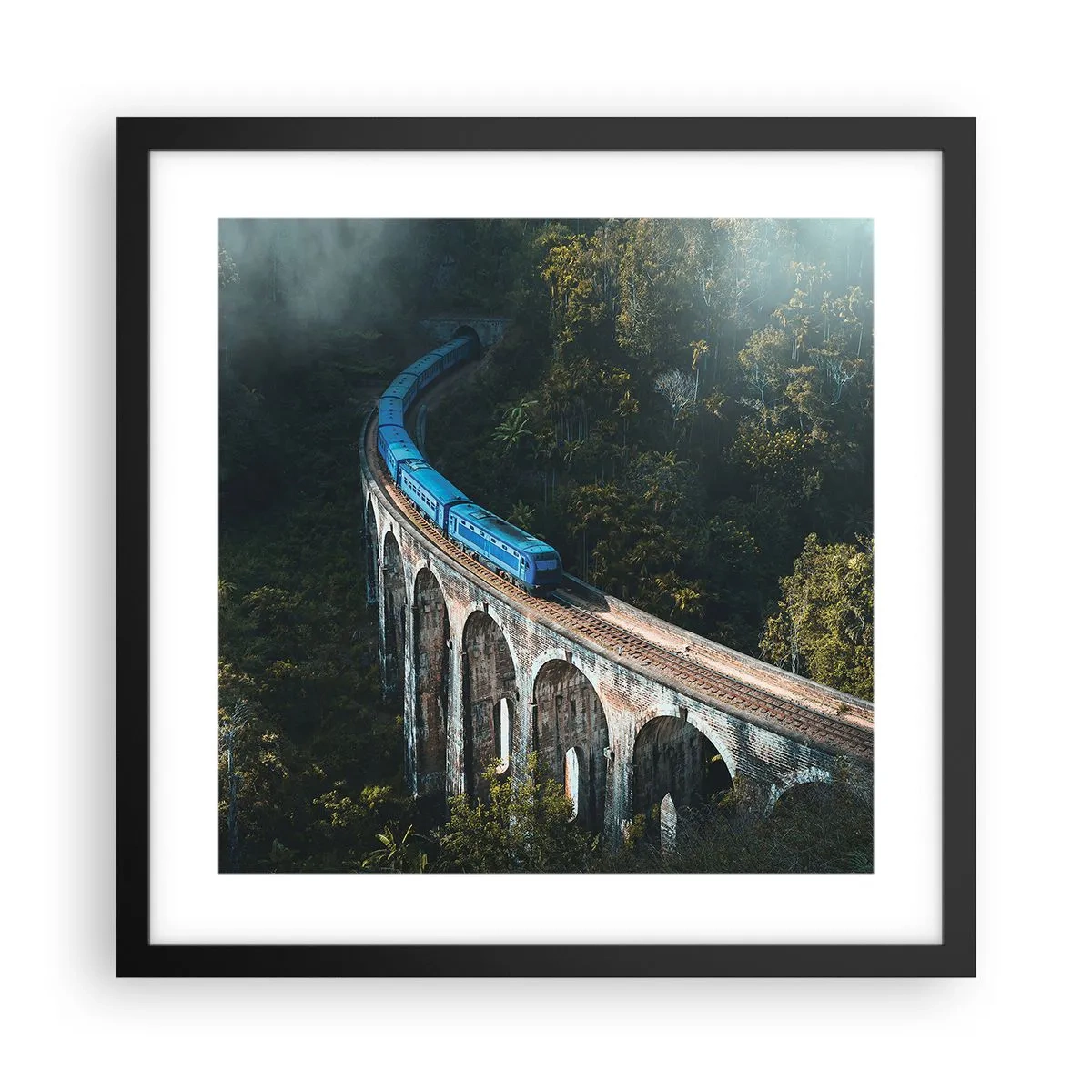 Poster in cornice nera - Attrazione della natura - 40x40 cm