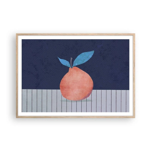 Poster in cornice rovere chiaro - Convessità e piano - 100x70 cm