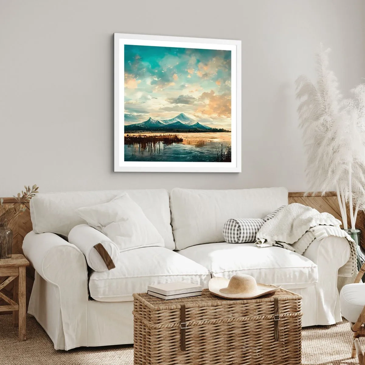 Poster in cornice bianca - Sotto la protezione del cielo - 30x30 cm