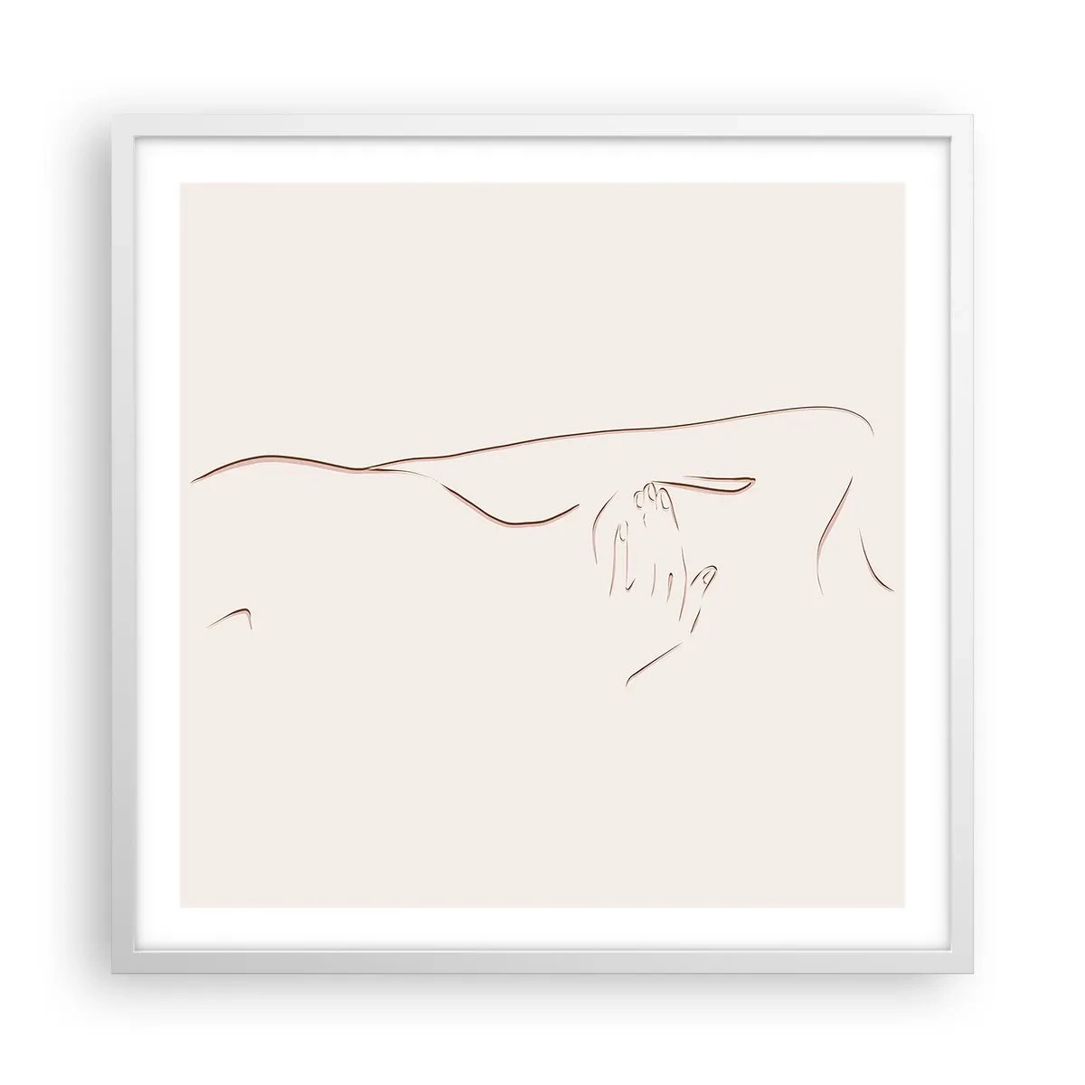 Poster in cornice bianca - La forma del desiderio - 60x60 cm