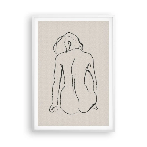 Poster in cornice bianca - Nudo di ragazza - 70x100 cm