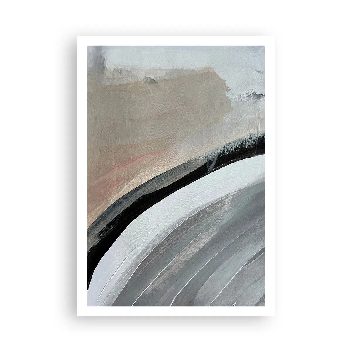 Poster - Composizione: arco di nero e grigio - 70x100 cm