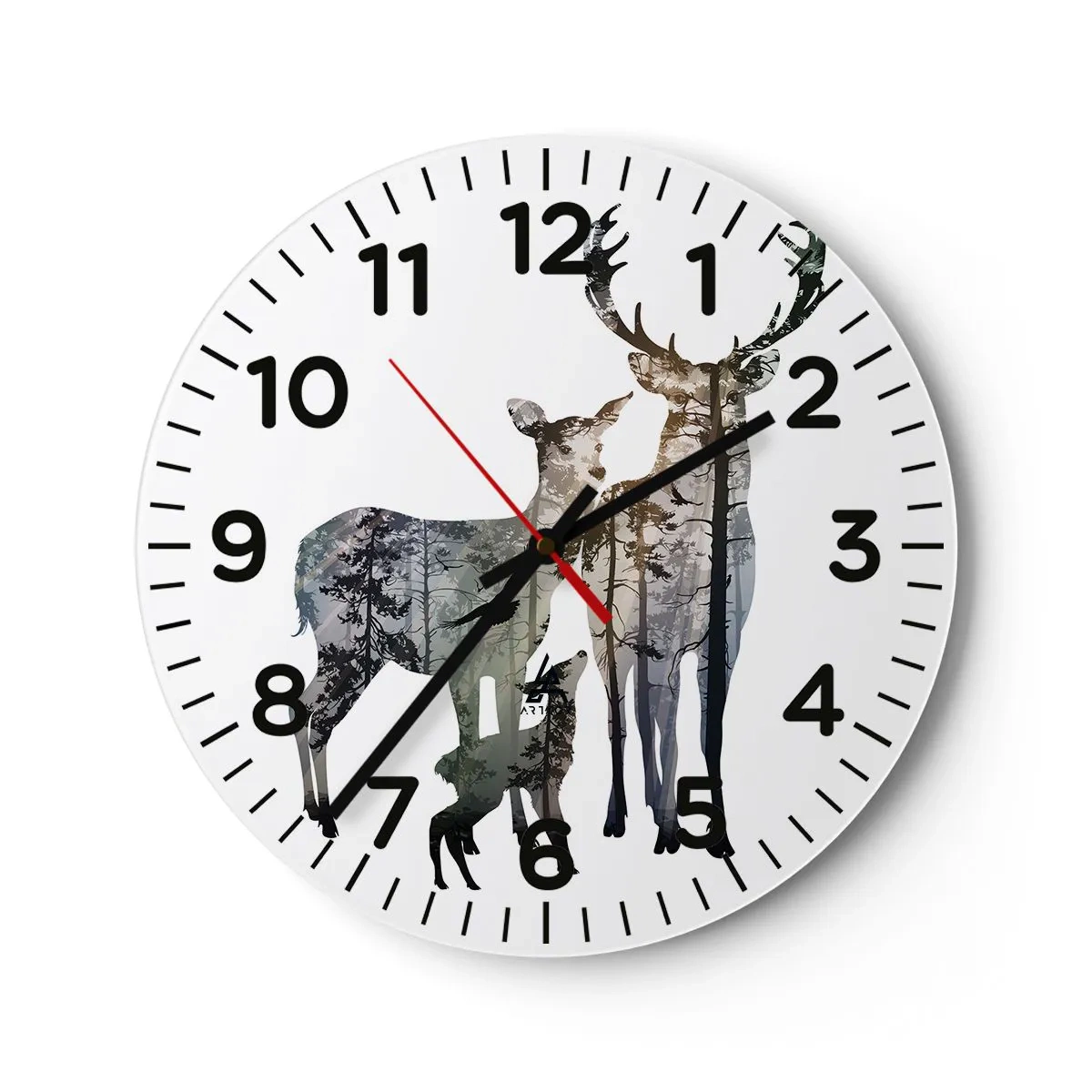 Orologio da parete - Orologio in Vetro - Foto di famiglia - 30x30 cm