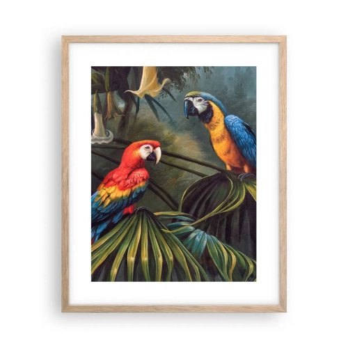 Poster in cornice rovere chiaro - Romanticità ai tropici - 40x50 cm