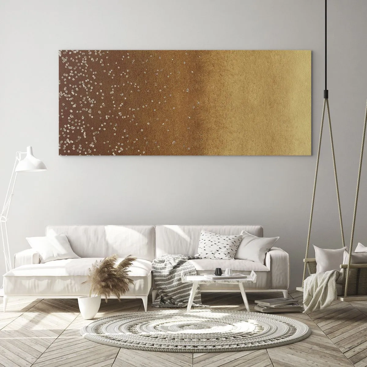 Quadro su vetro - La nascita della luce - 100x40 cm