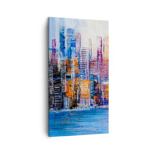 Quadro su tela - Stampe su Tela - Metropoli gioiosa - 45x80 cm