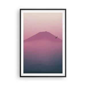 Poster in cornice nera - Viandanti sopra le nuvole - 61x91 cm