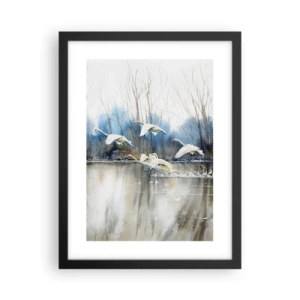 Poster in cornice nera - Come la favola dei cigni selvatici - 30x40 cm