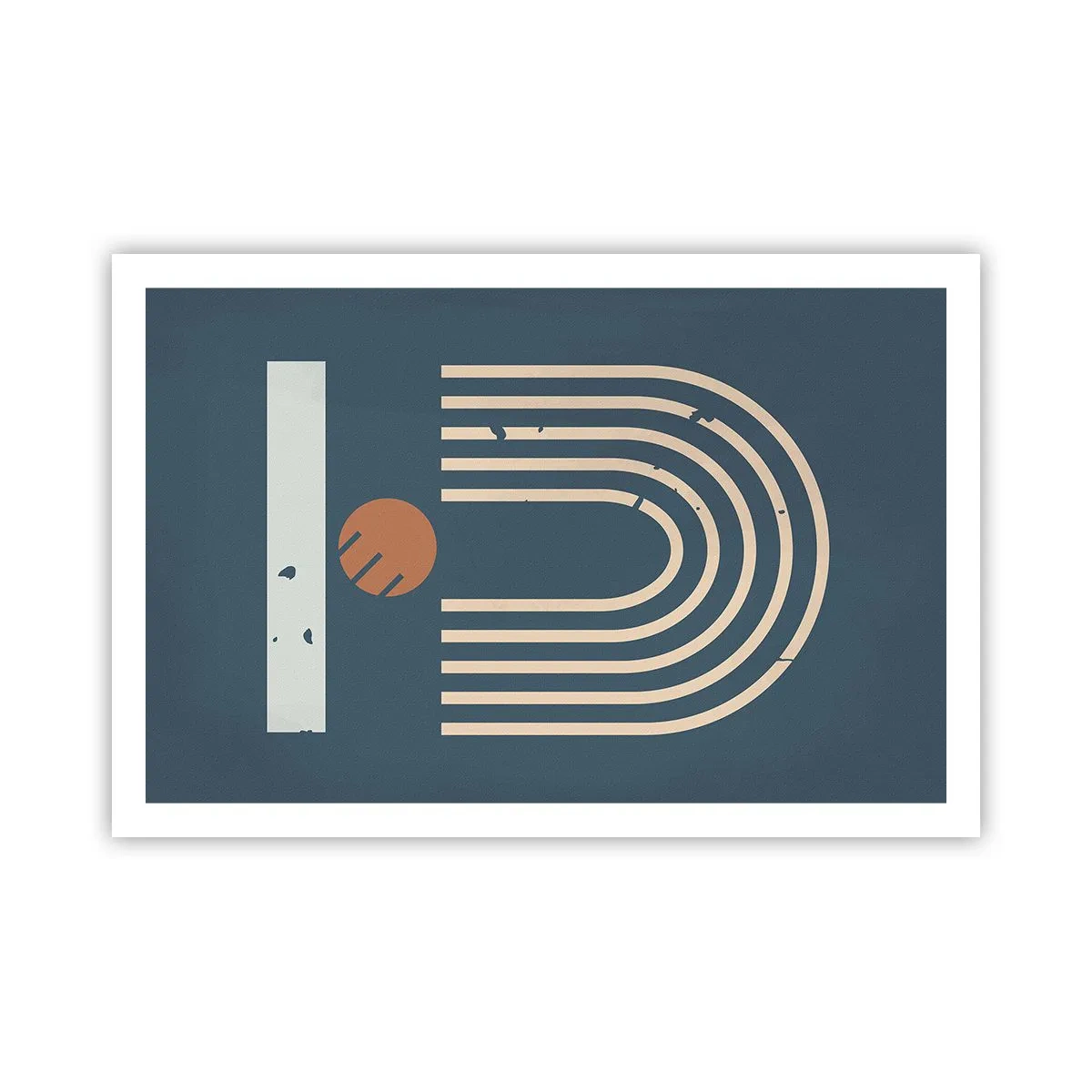 Poster - Geometria in blu - 91x61 cm