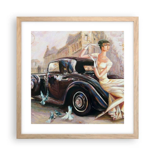 Poster in cornice rovere chiaro - Eleganza in stile retro - 40x40 cm