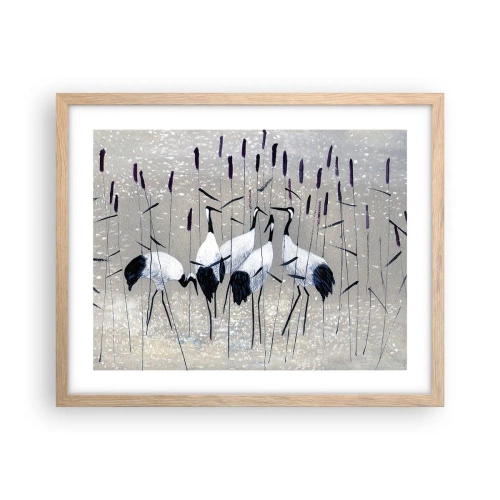 Poster in cornice rovere chiaro - Tra i suoi - 50x40 cm