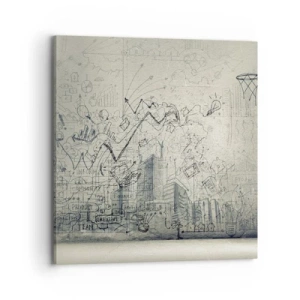 Quadro su tela - Stampe su Tela - La mia fantastica vita in città - 70x70 cm