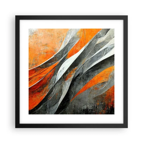 Poster in cornice nera - Caldo e freddo - 40x40 cm