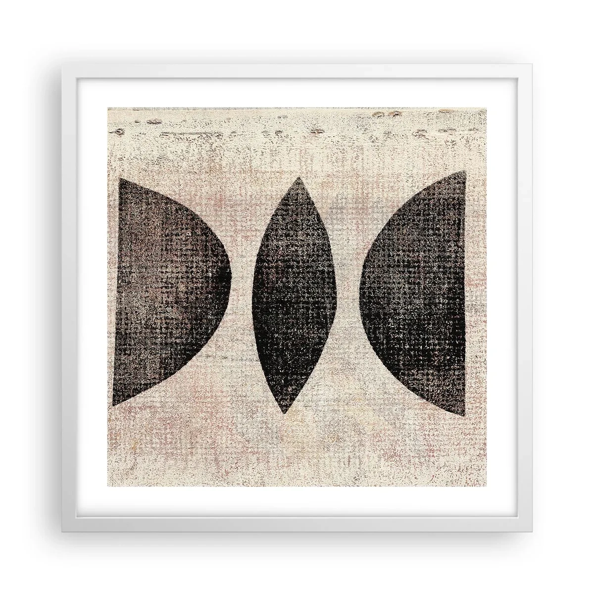 Poster in cornice bianca - Astrazione etnica - 50x50 cm