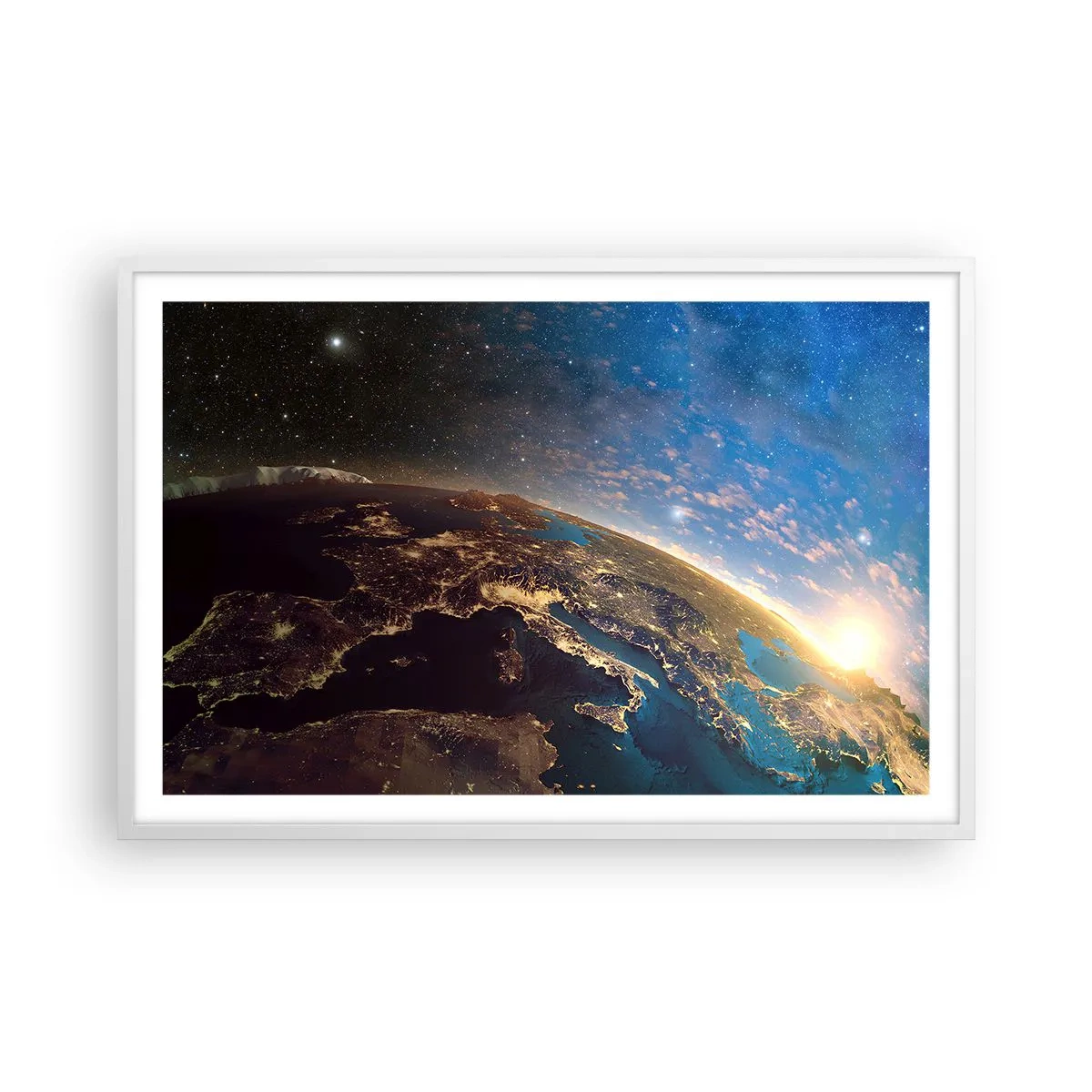 Poster in cornice bianca - Guardiamoci da lontano - 91x61 cm