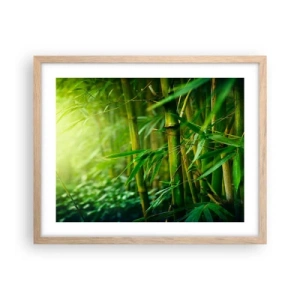 Poster in cornice rovere chiaro - Conoscere il verde in sé - 50x40 cm