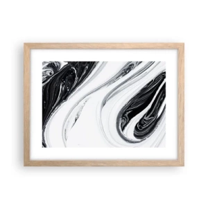 Poster in cornice rovere chiaro - L'unione degli opposti - 40x30 cm