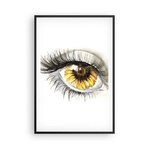 Poster in cornice nera - Uno sguardo caldo come l'estate - 61x91 cm