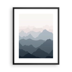 Poster in cornice nera - Le onde dei monti - 40x50 cm