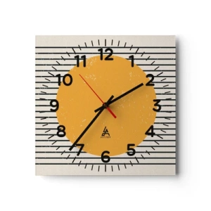 Orologio da parete - Orologio in Vetro - La forza della semplicità - 30x30 cm