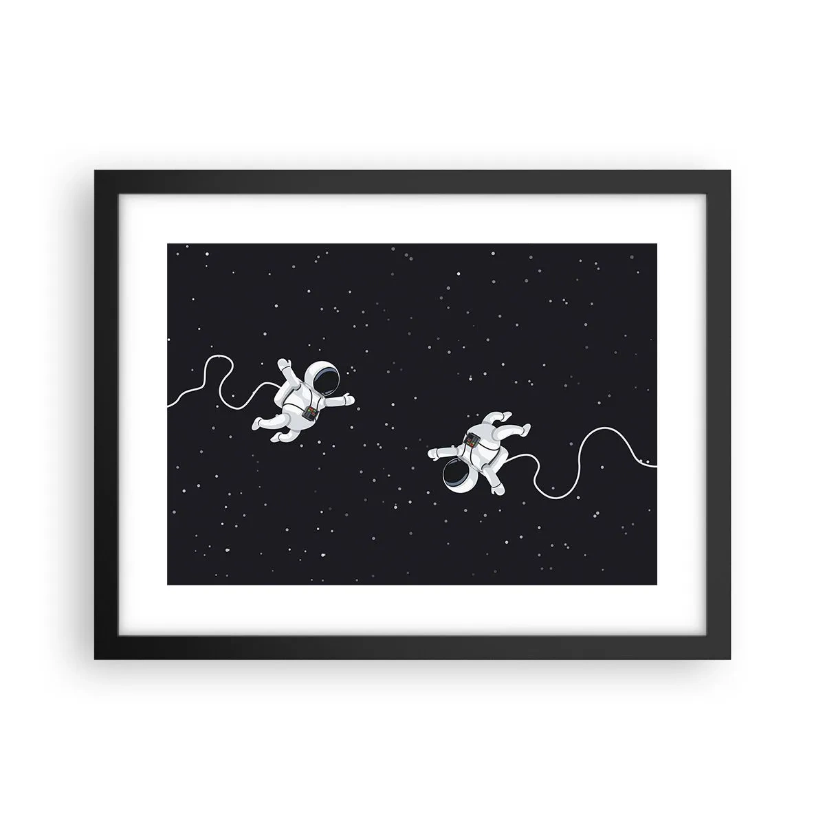 Poster in cornice nera - Danza cosmica - 40x30 cm