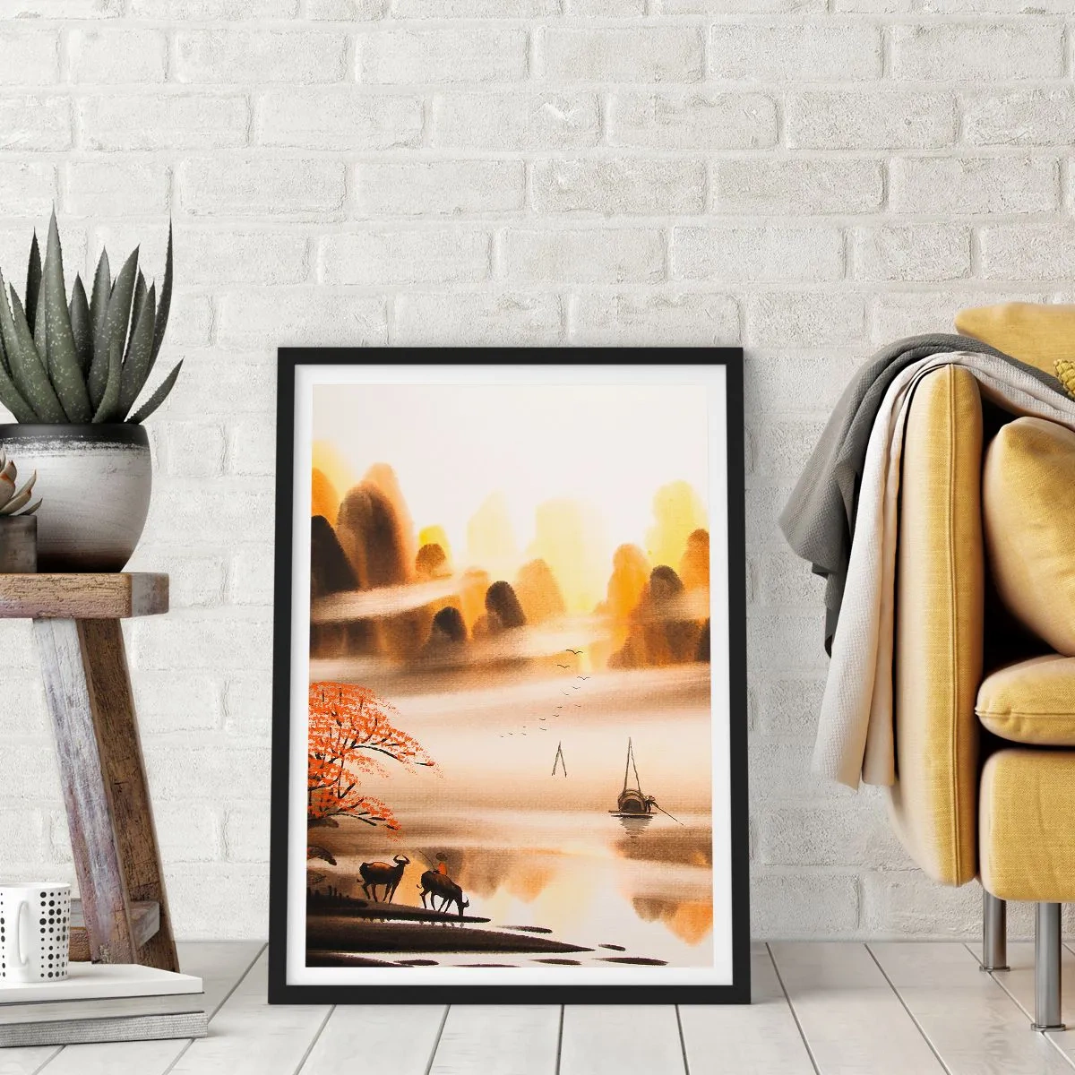 Poster in cornice nera - Oltre l'Estremo Oriente - 61x91 cm