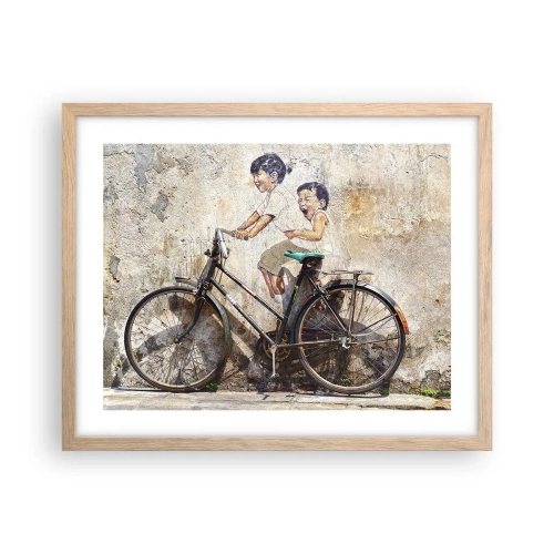 Poster in cornice rovere chiaro - Vero o falso? - 50x40 cm