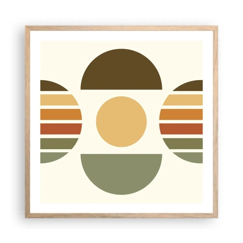 Poster in cornice rovere chiaro - Nei colori della terra - 60x60 cm