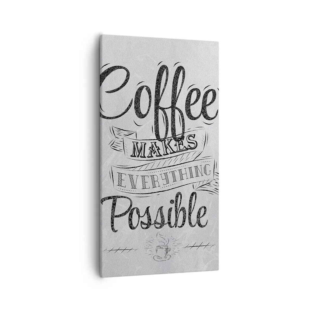 Quadro su tela - Stampe su Tela - Come non amare il caffè - 55x100 cm