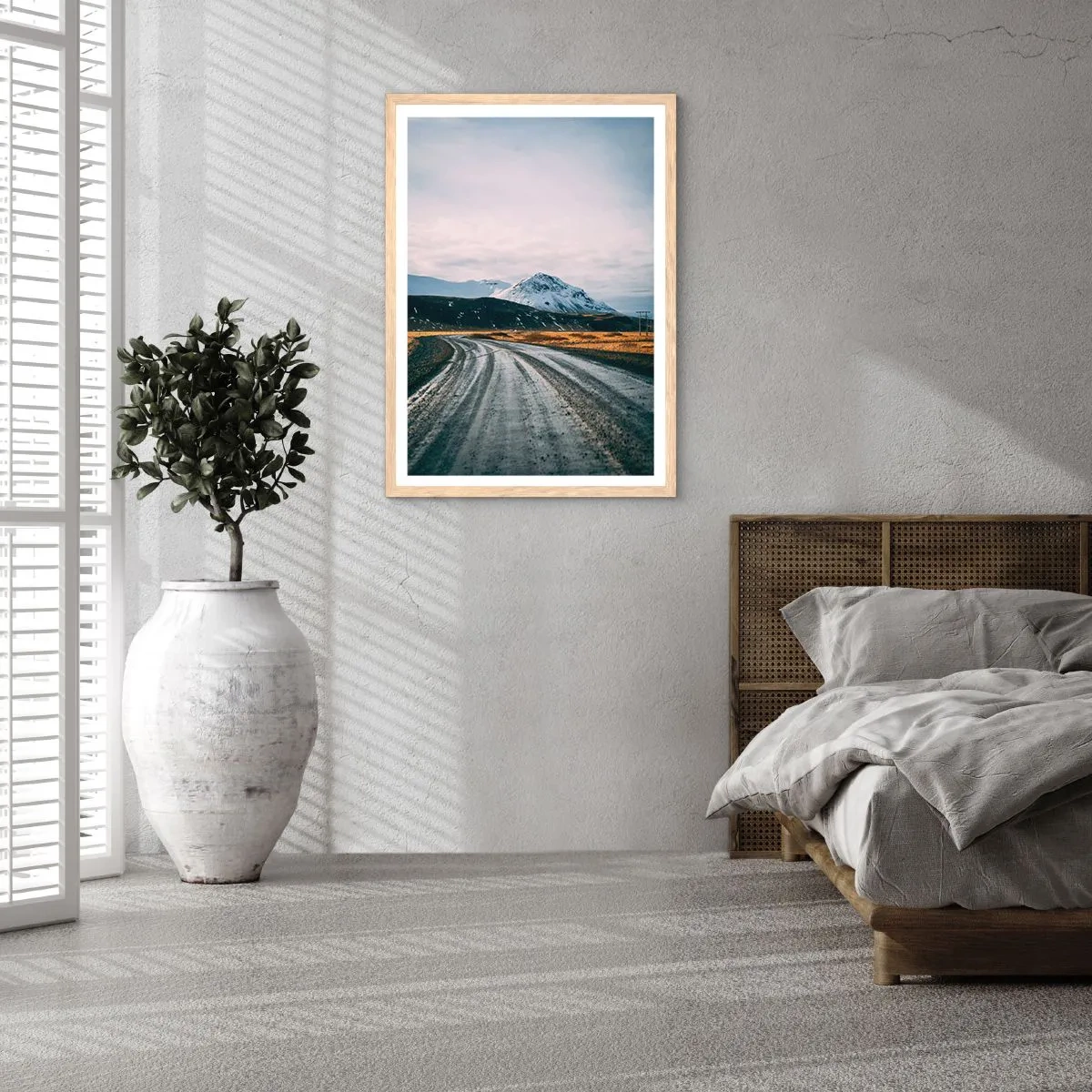 Poster in cornice rovere chiaro - Nel clima dell'Islanda - 40x50 cm