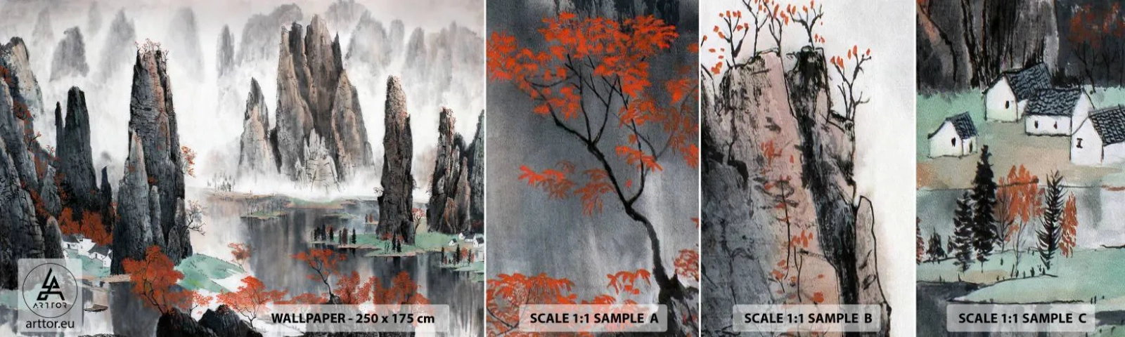 Campione Di Fotomurale Standard Eco - Protettori potenti - Astrazione, Fantasia, Paesaggio - 100x30 cm