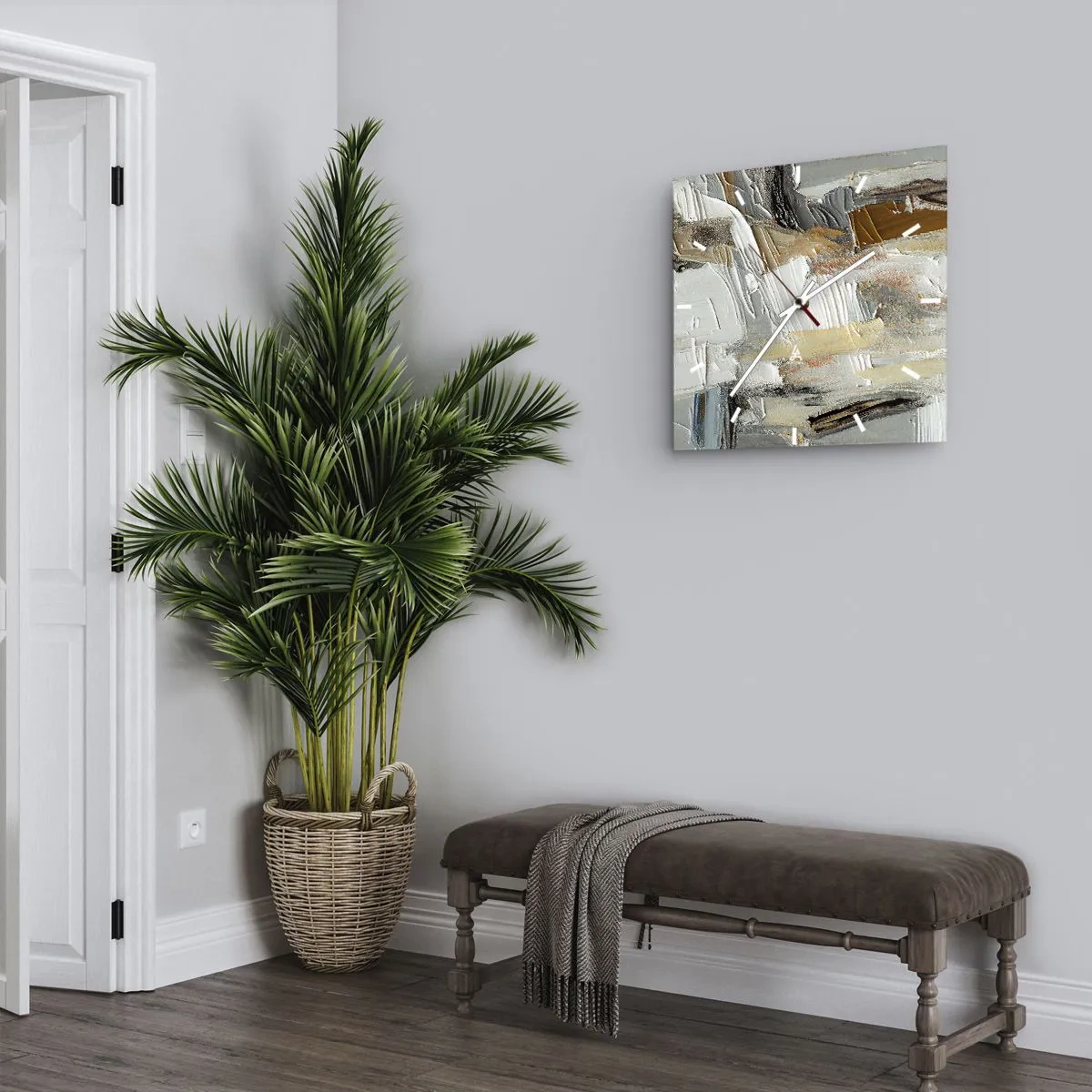 Orologio da parete - Orologio in Vetro - Strati colorati - 30x30 cm