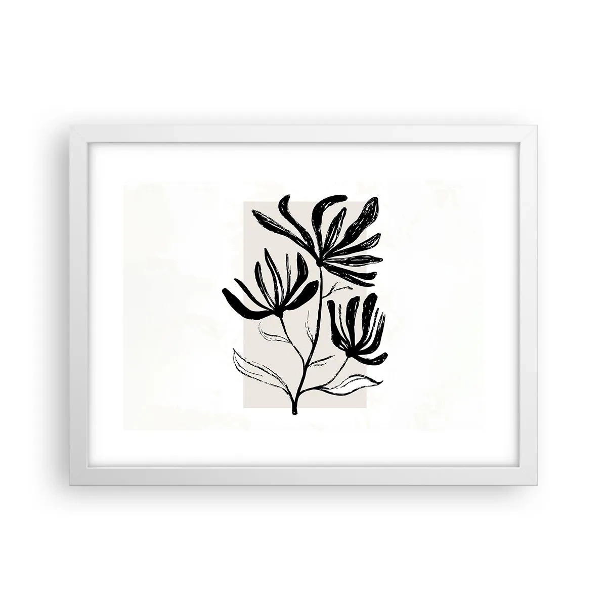 Poster in cornice bianca - Uno schizzo per l'erbario - 40x30 cm