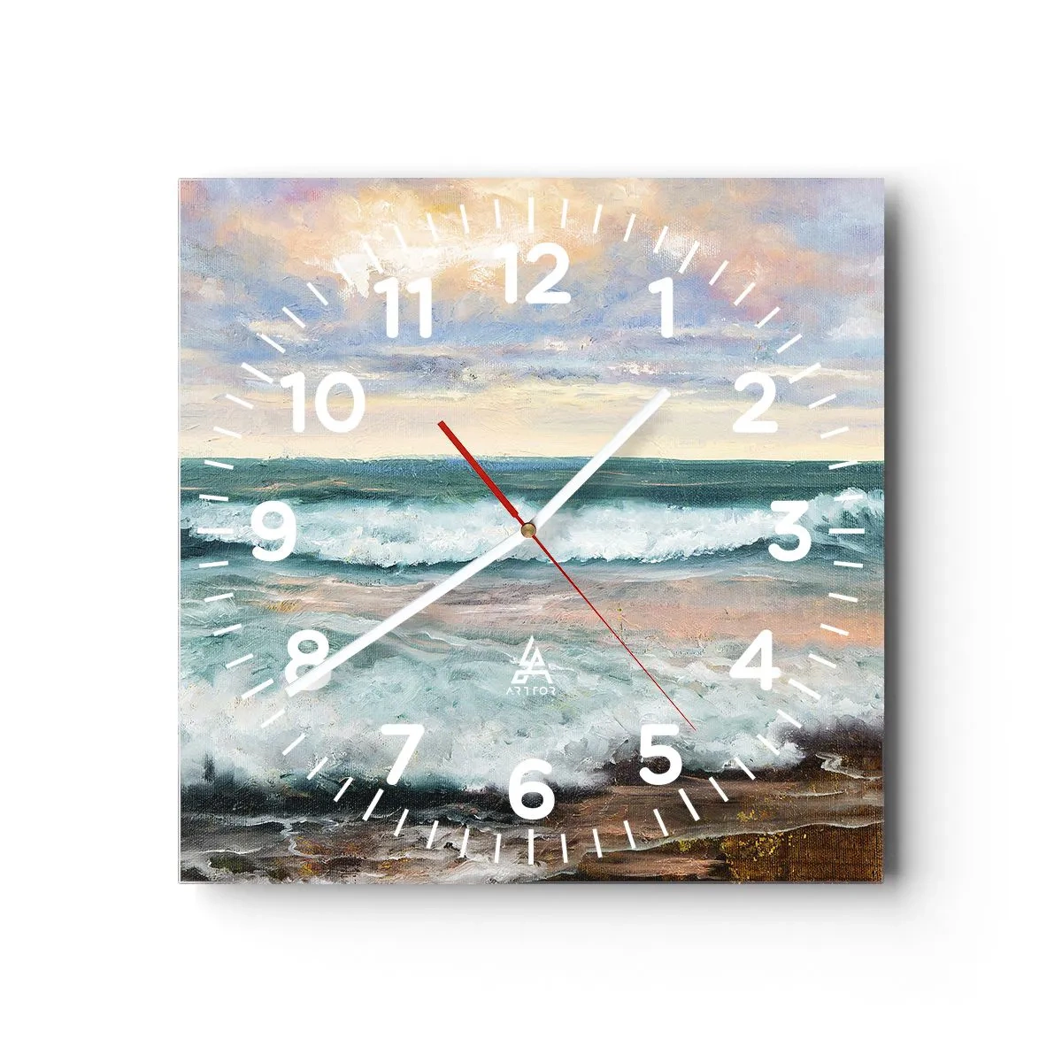 Orologio da parete - Orologio in Vetro - Dove l'anima si calma - 40x40 cm
