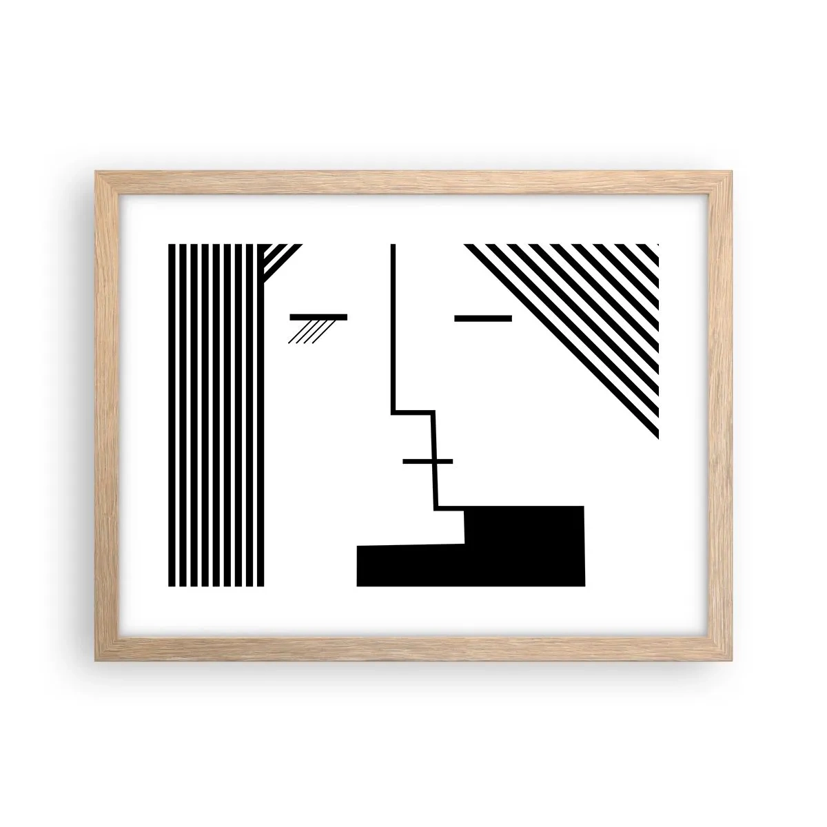 Poster in cornice rovere chiaro - Semplicemente un bacio - 40x30 cm