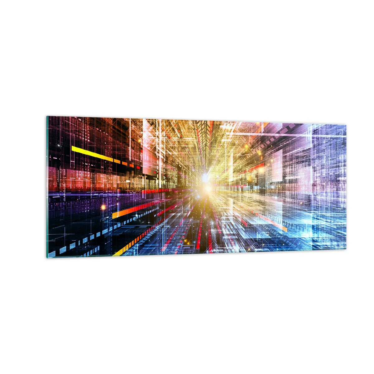 Quadro su vetro - Corridoio di luce - 100x40 cm