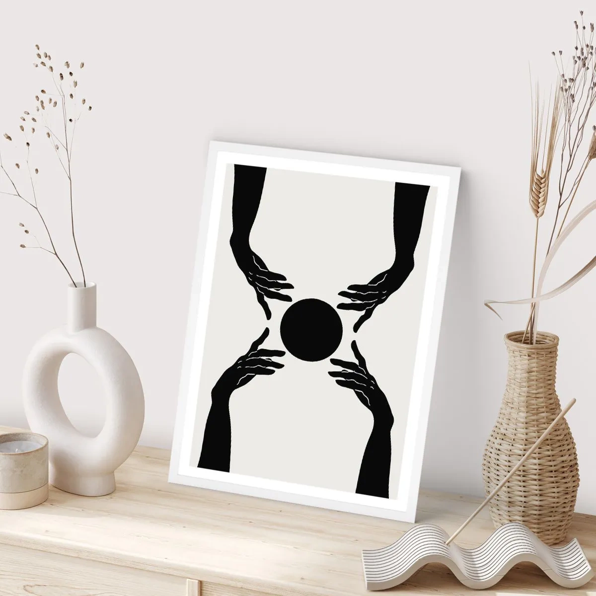 Poster in cornice bianca - Segno misterioso - 61x91 cm