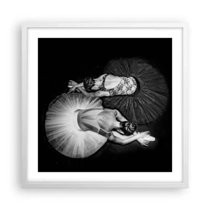 Poster in cornice bianca - Yin e yang -  equilibrio ideale - 50x50 cm