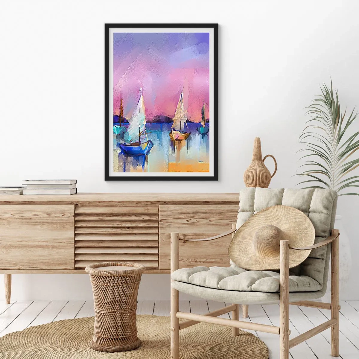 Poster in cornice nera - Direzione: mare aperto - 61x91 cm