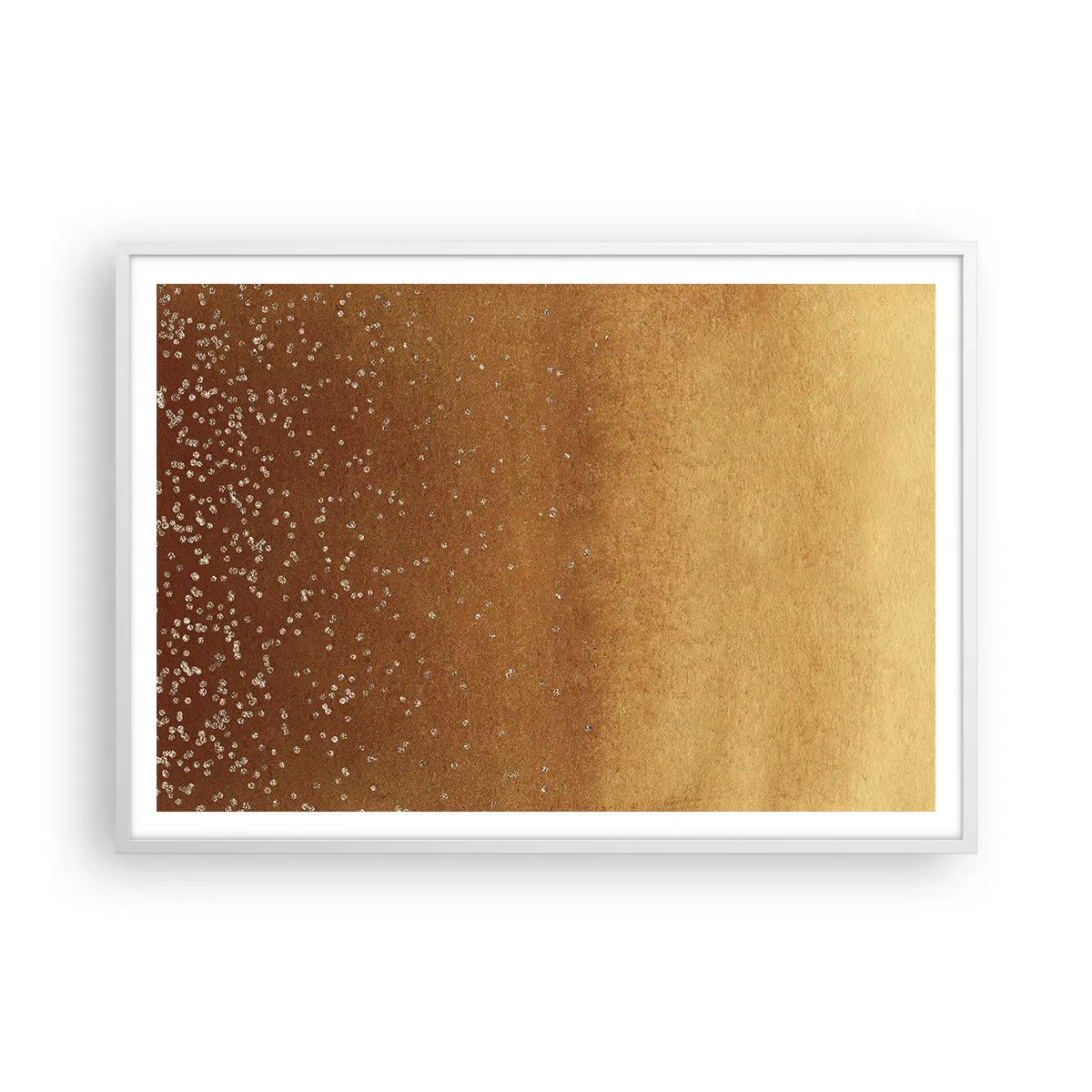 Poster in cornice bianca - La nascita della luce - 100x70 cm