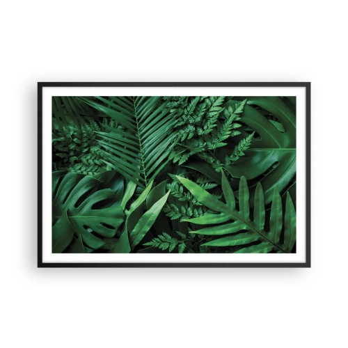 Poster in cornice nera - Avvolti nel verde - 91x61 cm
