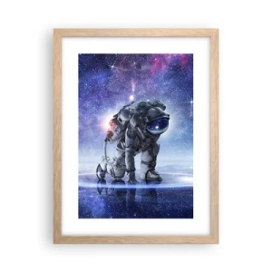 Poster in cornice rovere chiaro - Il cielo stellato sopra di me - 30x40 cm