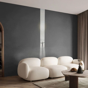 Fotomurali Premium Sand - Un passo verso un chiaro futuro - Astrazione, Uomo, Pezzo - 350x256 cm