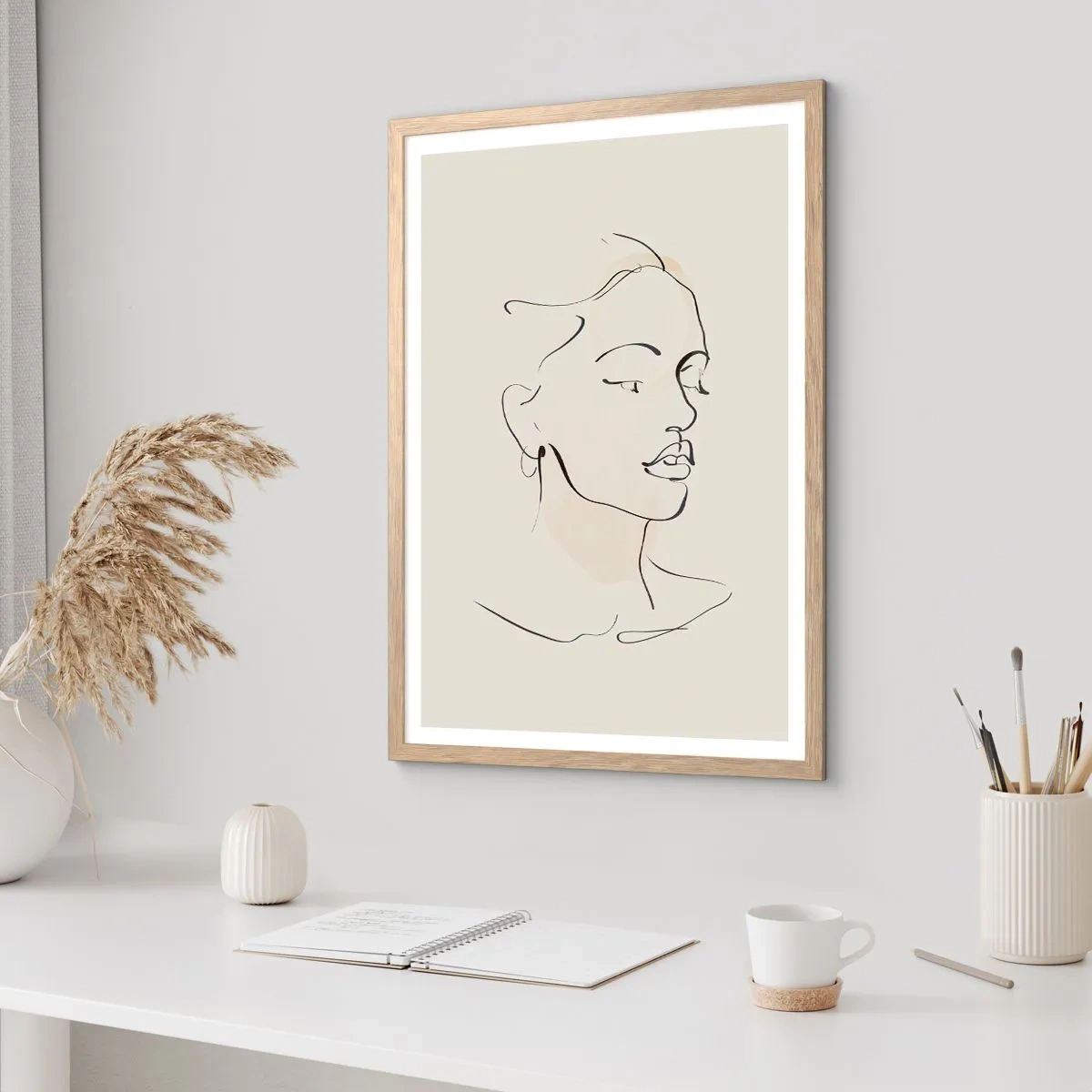 Poster in cornice rovere chiaro - Linea sicura - 61x91 cm