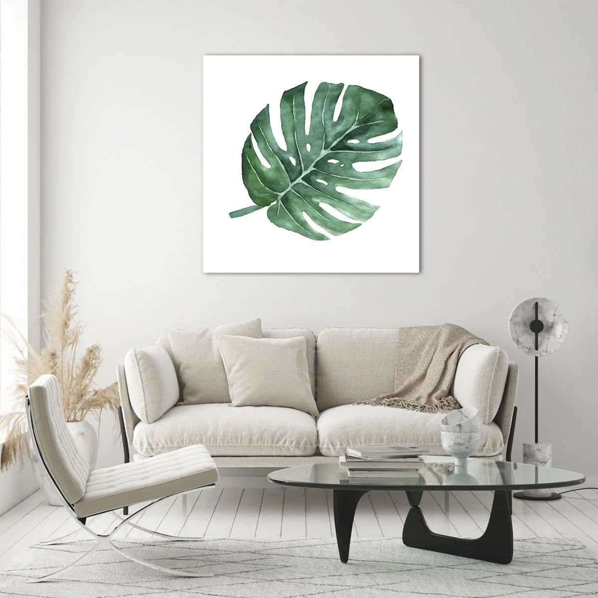 Quadro su vetro - Concetto verde - 60x60 cm